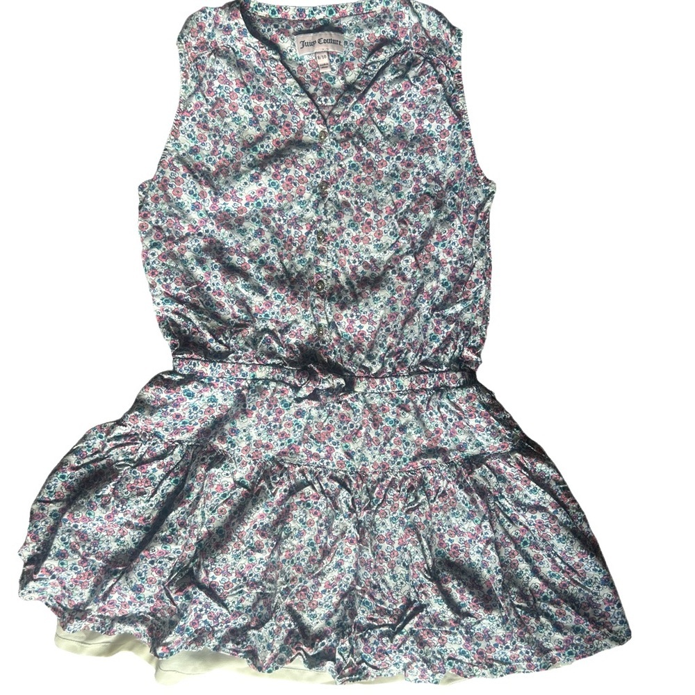Juicy Couture Blue and Pink V-neck Sleeveless Sundress kids